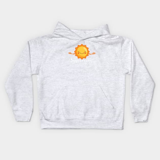 Sun Meditation Kids Hoodie by emma17